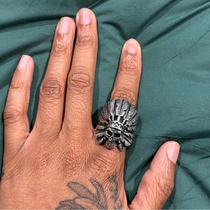 Native chief skull ring

Size 8